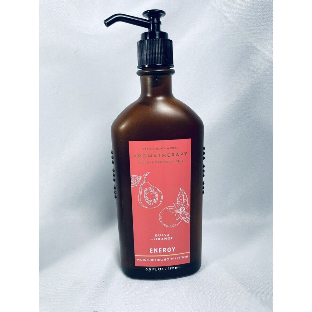 Bath & Body Works Aromatherapy Energy Lotion 6.5 oz Glass Bottle Pump